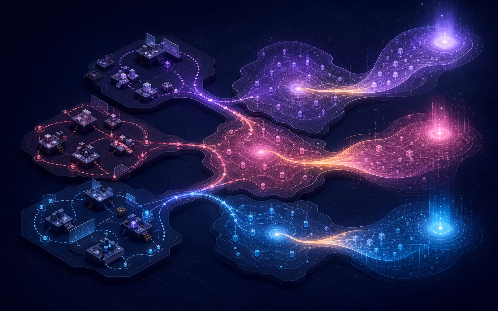 A cross-functional team connecting repeated field problems to a shared opportunity map